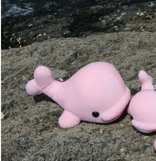 красив висококачествен плюшено Делфин играчка, плюшено розово голяма глава кит кукла подарък от около 38 см