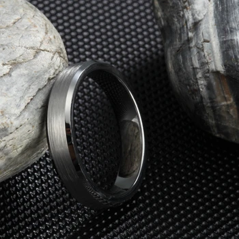 4 мм полирани бижута сребро матиран волфрамов карбид пръстени за жени двойка годежен пръстен мъжки Анельс Dropshipping
