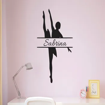 Танцова тема стая декоративни стикери за момичета, детски стикери за стена винил лепило балерина стикери за стена начало декор размер 90x59cm