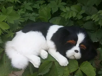 чудесна имитация на спящо куче играчка с реалистични зад благородна куче кукла около 35х8х25см