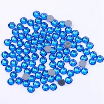 Отлично Качество! Capri blue коригиране на кристали SS6 SS10 SS16 SS20 Flatback Диаманти кристали кристали с лепило 1440 бр./опаковане.