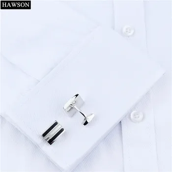 HAWSON марка аксесоар емайл потребителски копчета за ръкавели бизнес копчета за ръкавели за мъже риза