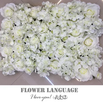 40 см. * 60 см изкуствен бяла Хортензия розата е цветето на стената сватбена украса на партията цветен декор на фона на декор