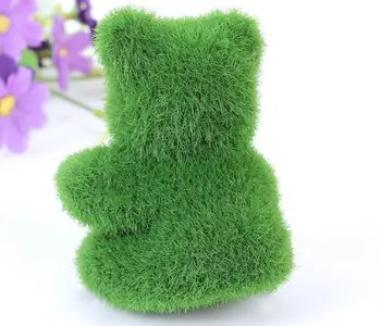 10шт изкуствена хубава трева мечка зелен завод за сватба начало парти украса на хотел