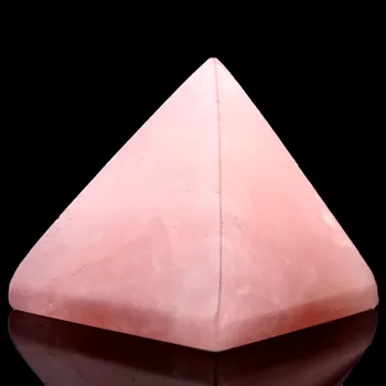 Разнообразни 40 мм пирамида от черен обсидиан флуорит розов кварц, естествен камък издълбани точка чакра изцеление рейки Crystal безплатен чанта