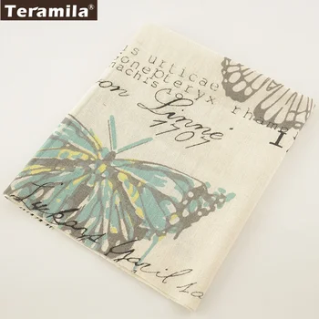 Шевни материал Tissu покривки за маси, възглавници чанта завеса въздушна Възглавница TERAMILA домашен текстил, памук, бельо плат карикатура пеперуди