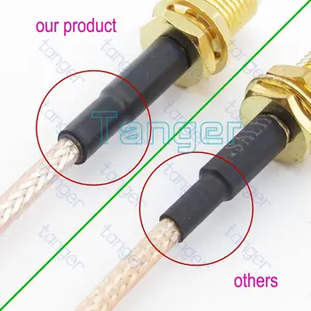 N female 4hole panle to BNC female behind with nut with RG-316 RFCoaxial Pigtail Jumper кабел 6