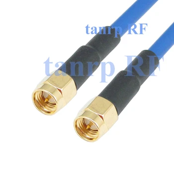 20 инча SMA plug към SMA plug RF адаптер конектор 50 см коаксиален гъвкав синьо яке кабел RG402 удължител