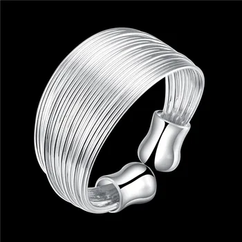2016 горещи сребърни пръстени на палеца на откриването на модерни декорации са доста сладък подарък на партията за жените най-високо качество Безплатна доставка R018