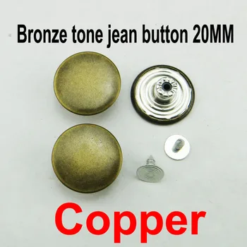 30шт 17mm джолан бронзов тон мед дънки бутон кръгли бутони облекло аксесоар JMB-222
