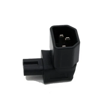 IEC 320 C14 to C7 Power Adapter Female Male to F/M Plug Converter AC КОНВЕРТОР IEC 3Pin Female to 2Pin Male Right Angle