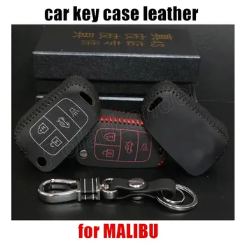 подходящ за CHEVROLET MALIBU автомобилни калъфи за ключове направи си САМ ръчно бродиран калъф за ключове на автомобила оформление на автомобила натурална висококачествена кожа