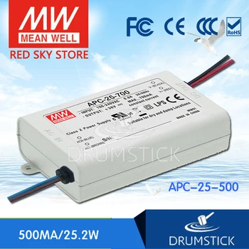 Горещо! MEAN WELL APC-25-500 50V 500mA meanwell APC-25 50V 25.2 W Single Output LED Switching Power Supply