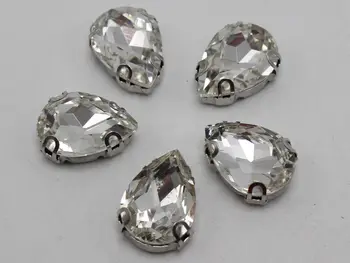 20 сребърни кристални стъкла Сълза Rose Montees 13X18mm шият кристали и мъниста