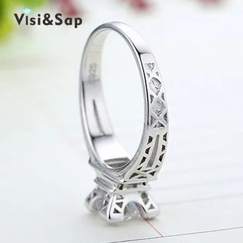 Visisap мода Франция-Айфеловата кула пръстен романтични пръстени за жени годежен сватба цирконий старинни бижута VSR040