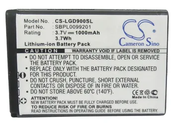 Cameron Sino 1000mAh Батерия LGIP-520N, SBPL0099201 за LG BL40 Chocolate, GD900, GD900 Crystal