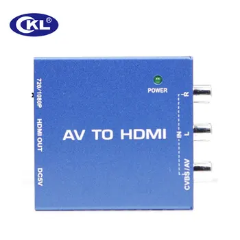 CKL AV to HDMI Video Converter 5V DC Blue Metal Support 1920*1080