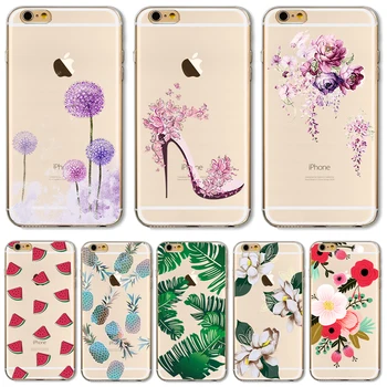SE Soft TPU Case Cover For Apple iPhone SE Cases Phone Shell луксозна живопис ярки цветове на кактус силиций красив