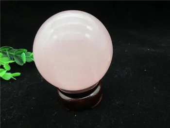 ААА + natural clear Pink quartz crystal ball фън шуй топка Asia fashion good luck топка Gem Crystal Home Decoration + поставка