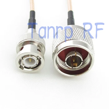 2 елемента 20 см косичка коаксиален кабел RG316 удължител 8 инча N мъжки към BNC мъжки RF адаптер конектор
