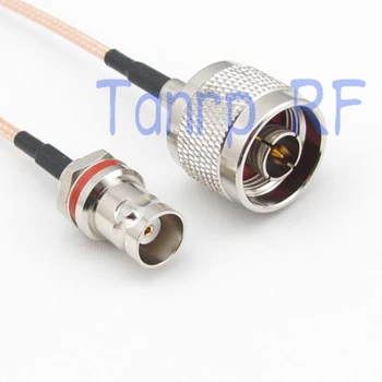 2 елемента 50 см косичка коаксиален кабел RG316 удължителен кабел 20 инча N щекер към мини BNC женски гайка преграда RF адаптер конектор