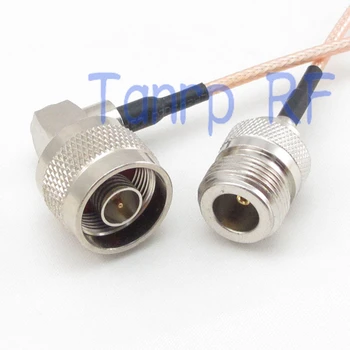 2 елемента RG316 удлинительный кабел 3FEET N plug прав ъгъл към N женски конектор RF адаптер конектор 1 м косичка коаксиален кабел