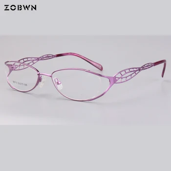 Продажба на едро промоция на дамски слънчеви очила рамка лилаво женски oculos grau de feminino късогледство очила за четене, можете да сложите рецепта за лещи