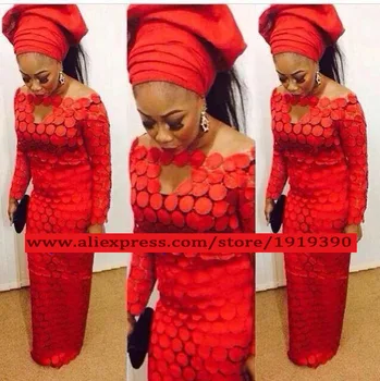Висококачествена нигерийская сватбена африканска лейси плат/ гипюровый кабел лейси плат за сватба в червен цвят 5 ярда / лот M10405