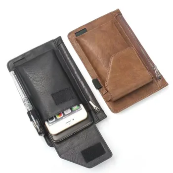 Кука контур човек колан с цип карти двоен калъф за мобилен телефон кожен калъф за Asus Zenfone Zoom ZX551ML/Zoom ZX550, OnePlus One