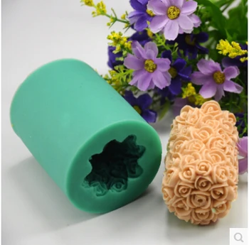 Безплатна доставка Роза силиций сапун мухъл (без мирис, без мазни петна) торта декорация на мухъл цвете сапун мухъл свещ мухъл не: SO139