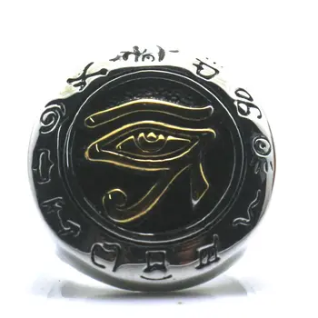 Най-новият унисекс 316L неръждаема стомана сребро култура на Маите Златен и сребърен пръстен
