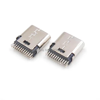 50шт micro USB оттичане 24P конектор 3.1 Type C, 24p type-C no side 24Pin Female jack Socket Charge порт Plug версия 3.1