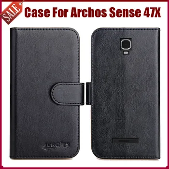 Гореща Разпродажба! Archos Sense 47X Case новият пристигането 6 цвята, високо качество на флип кожен защитен калъф чанта за телефон