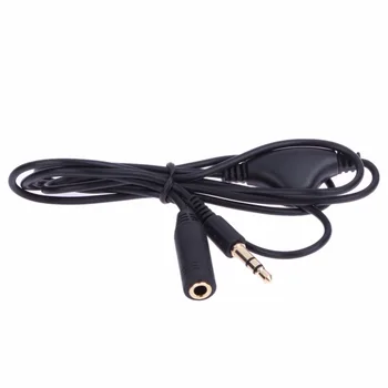 3,5 мм удължител за слушалки кабел слушалки в линия регулатор на звука, кабел с щепсел към F 3.5 мм стерео аудио адаптер за високо качество