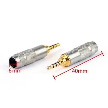 Areyourshop продажба на 2 елемента 2.5 мм мъжки стерео 4 Щифта ремонт на съединители за слушалки кабел с аудио адаптер конвертор S