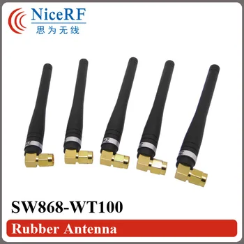 100 бр./лот SW868-WT100 868 Mhz усилване 3.0 dBi гумена антена с мъжката глава на SMA за безжичен модул