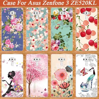 Високо качество на мода 10 стилове DIY много Сладка Живопис Phone case мека силиконова капачка TPU за ASUS Zenfone 3 ZE520KL 5.2 inch делото