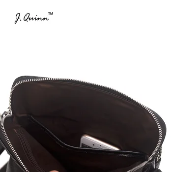J. Куин New Men Shoulder Bags Top Cowhide Естествена Кожа, Мъжки Чанти Single Slim Business Travel Ipad Small Crossbody Мъжки Bag