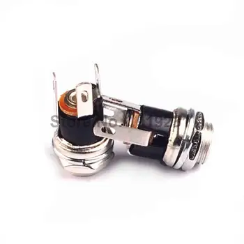1PCS DC-021 5.5 mm X 2.1 mm DC Power Supply Metal Jack Socket With Nut And Шайба DC Jack Socket Head With Screw-socket