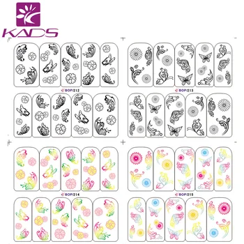 Голям BOP212-215/Set (4 листа в 1)Water decal Нокти Sticker colorful butterfly Nail design sticker Forb nail art water decals