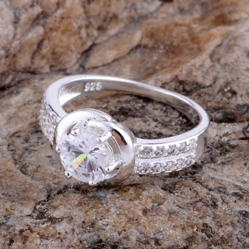 Продажба на едро 925 сребро пръстен, 925 сребърни бижута, инкрустирани с ослепително блестящи / cfoakwva dwwamoda LQ-R163