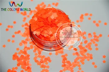 Устойчив на растворителям-неон оранжев червен цвят, форма на цвете пайети пайети за лак за нокти и други направи си САМ украса 1 ue =50 грама