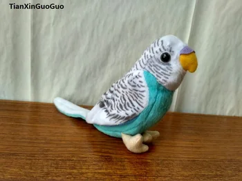 прекрасен папагал играчка плюшен около 12 см, светло синьо папагал птица мека кукла детска играчка, подарък за рожден ден b2836