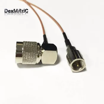 Нов TNC plug правоъгълен ключ FME съединители RF кабел RG178 търговия на Едро с 15 см 6