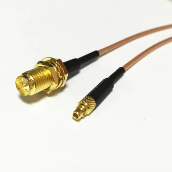 1 бр. нов RP-SMA женски конектор гайката на конектора на ключа MMCX съединители съединител RG178 кабел 15 см 6 