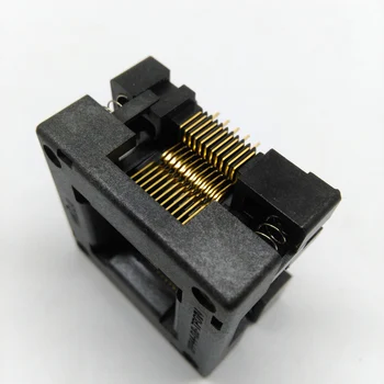 TQFP44 FQFP44 QFP44 to DIP44 Burn in Socket OTQ-44-0.8-14 стъпка 0.8 mm IC размер на корпуса отгледа 10х10 мм открит горния тест адаптер
