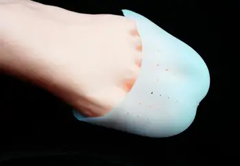 Да се улесни болка в пръста на крака с добро качество силиконов чорап pad cover високо шипове на предната част на крака мат като балет апартаменти протектор краката на мат грижи инструмент