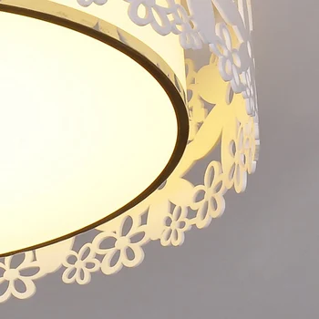 Модерен led гнездо хол тавана лампа романтични Бели цветя выдалбливают спалня тавана лампа, кабинет кръгли плочи светлини