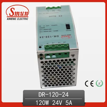 120W 24V 5A Single Output AC-DC Indoor Din Rail Switching Mode захранване DR-120-24
