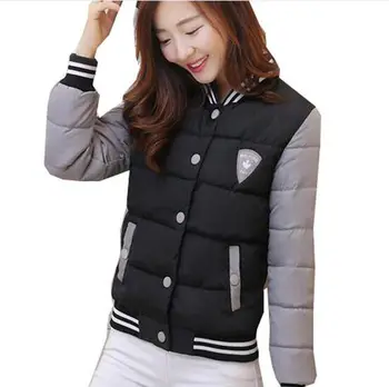 2017 нова зимно яке на жената Корея мода униформи топло яке зимно палто жените женски паркове жени зимно яке AE1572